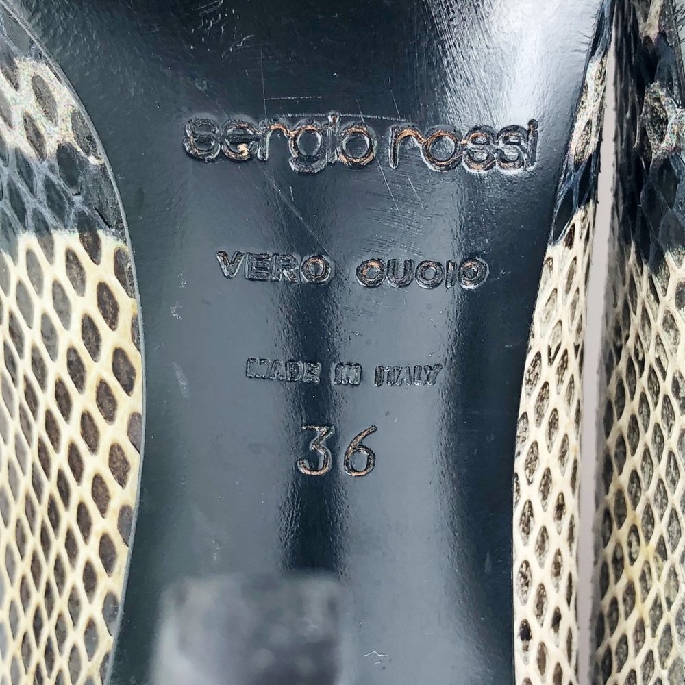 Sergio Rossi 6 Snakeskin Stiletto 4" Heels Pumps E - Picture 8 of 8